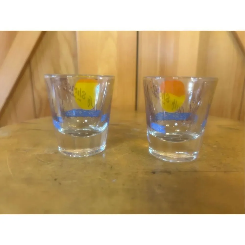 GULF SHORES ALABAMA BEACH SHOT GLASS Lot Of 2 (5992)
